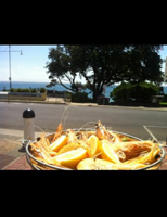 Bucket of prawns at the cowes hotel.